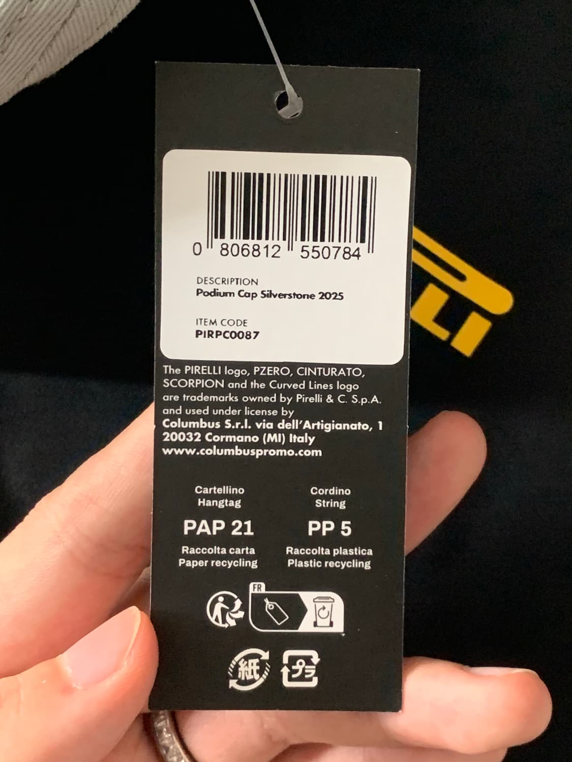 F1 Pirelli 피렐리 포디움 캡 2025 한정판 새상품 상품이미지7