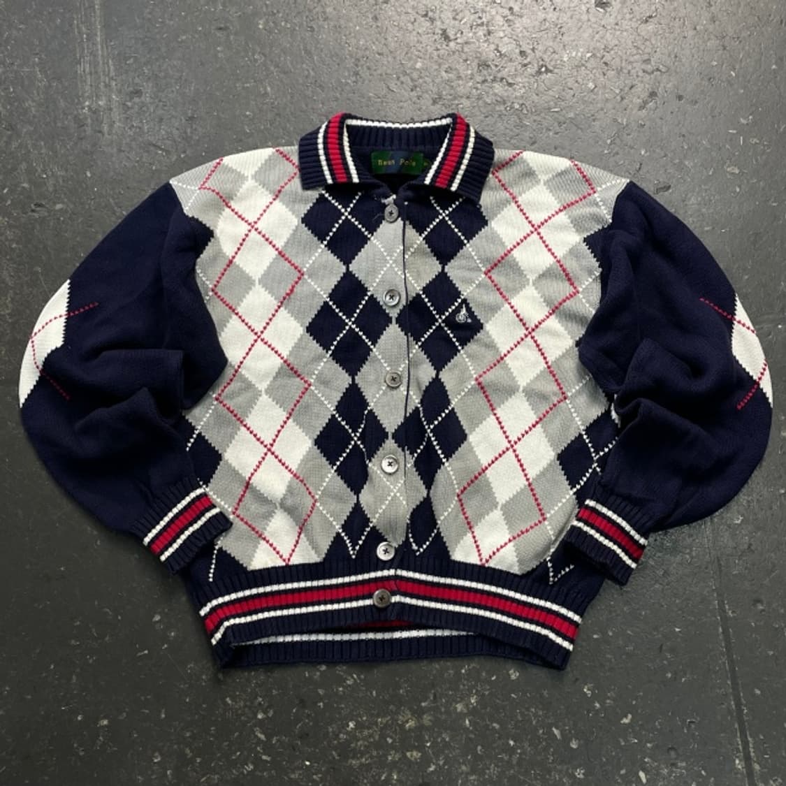 100 빈폴 아가일 가디건 상품이미지1