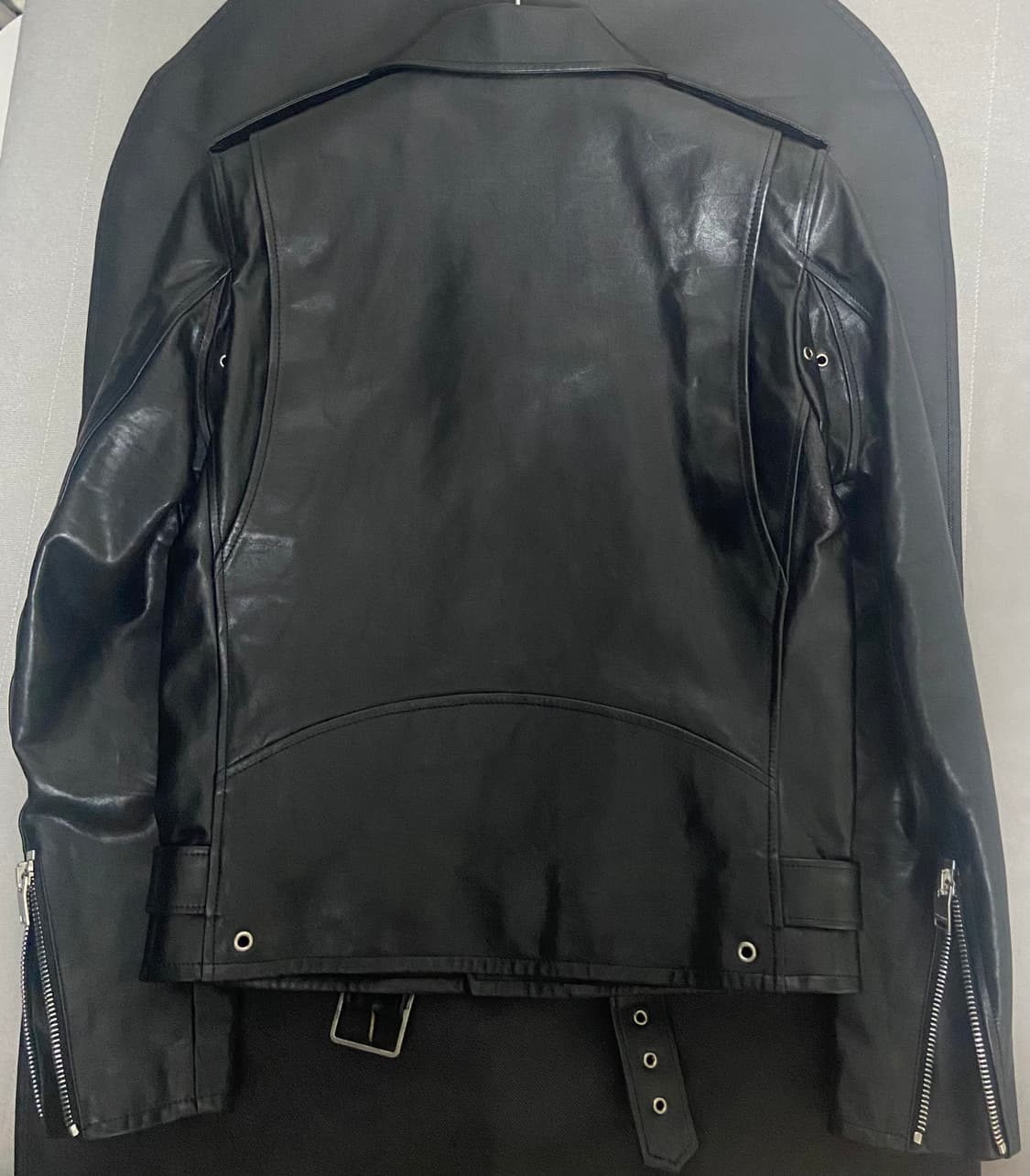 생로랑 l17 오일드카프 46 라이더 가죽 자켓 레더 상품이미지3