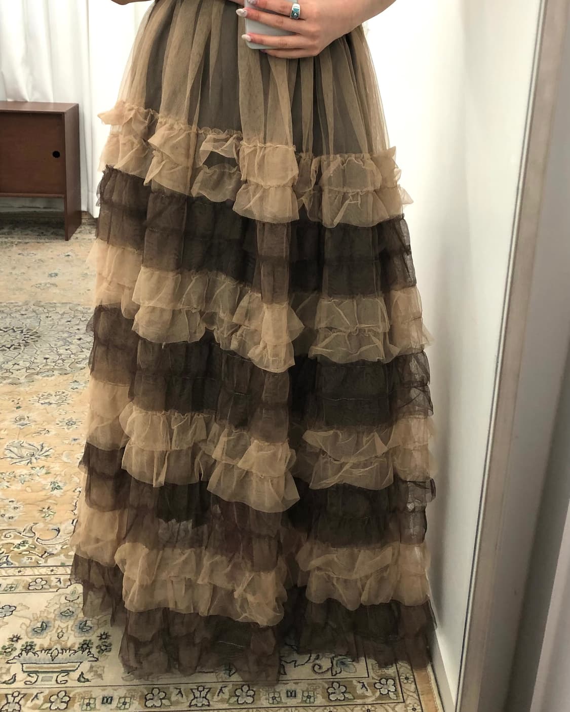 웜 캉캉 맥시 스커트 상품이미지1