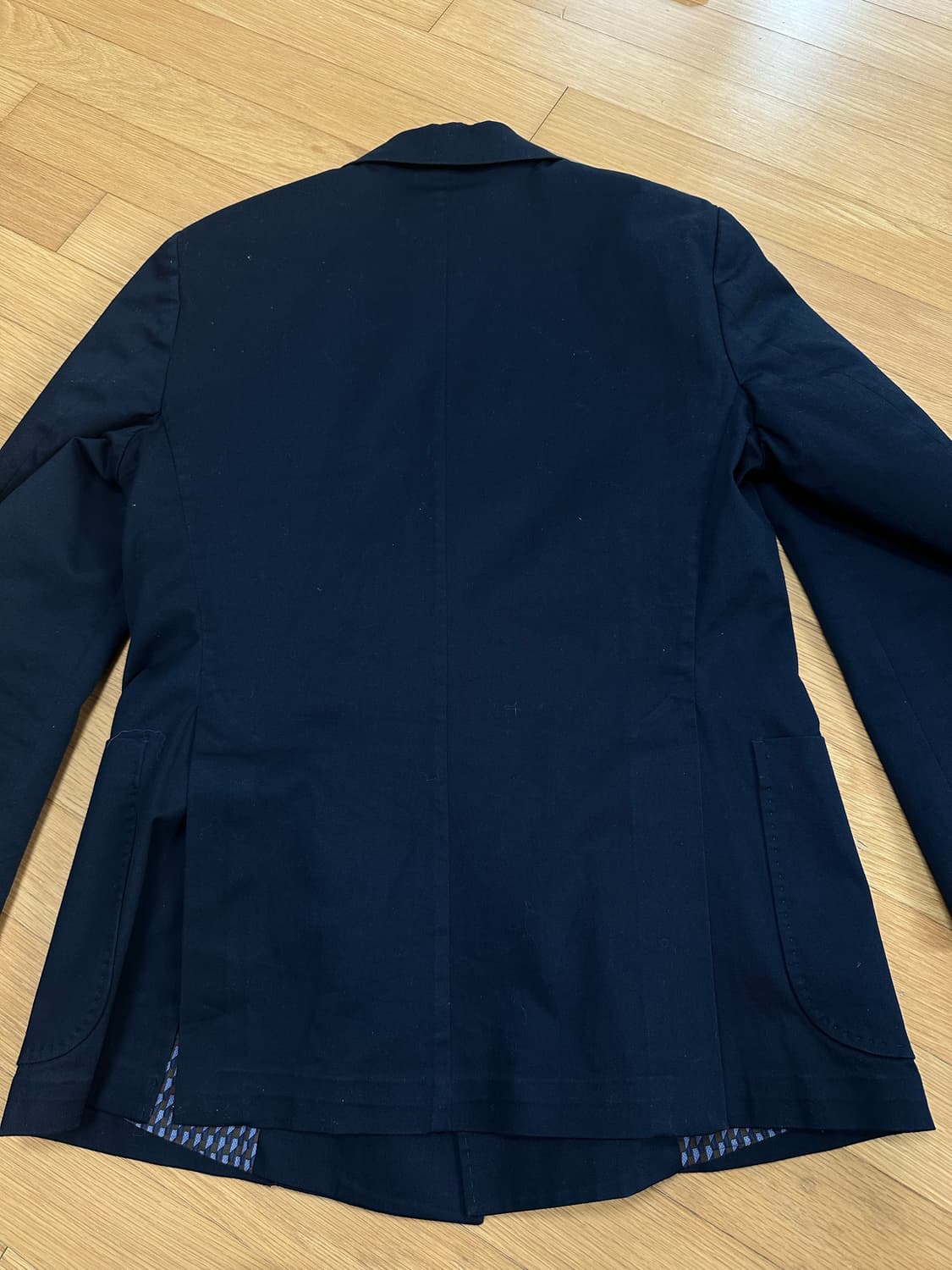 SHOW&TELL 이태리 메이드 코튼 더블 자켓 (네이비) – 50 상품이미지3
