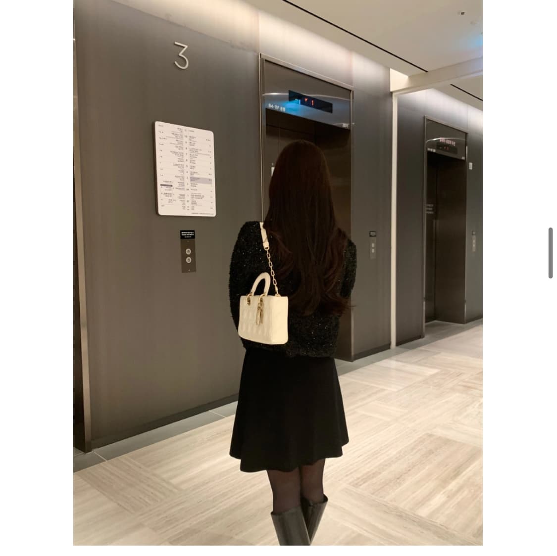 유솝 몰튼 트위드 가디건 블랙 상품이미지5