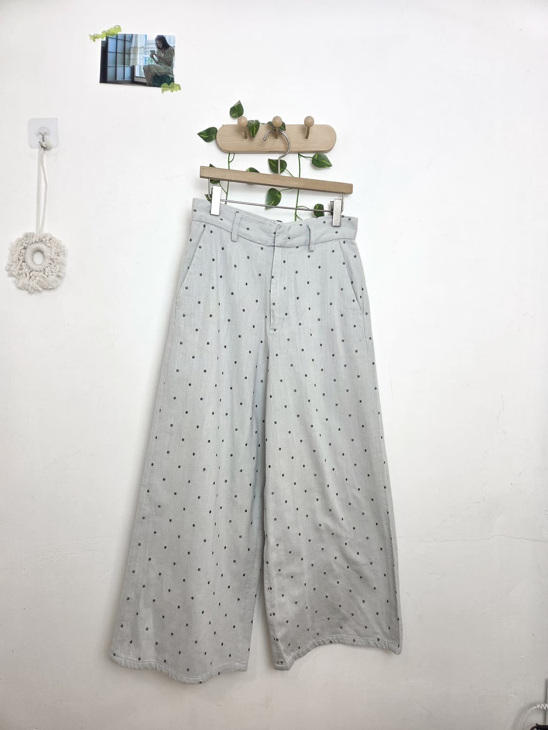 도트 자수 팬츠 상품이미지1