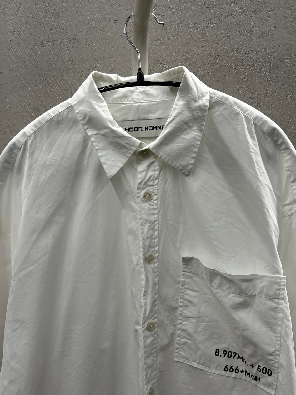 쿤옴므 그래픽 포켓 오버사이즈 셔츠 상품이미지3