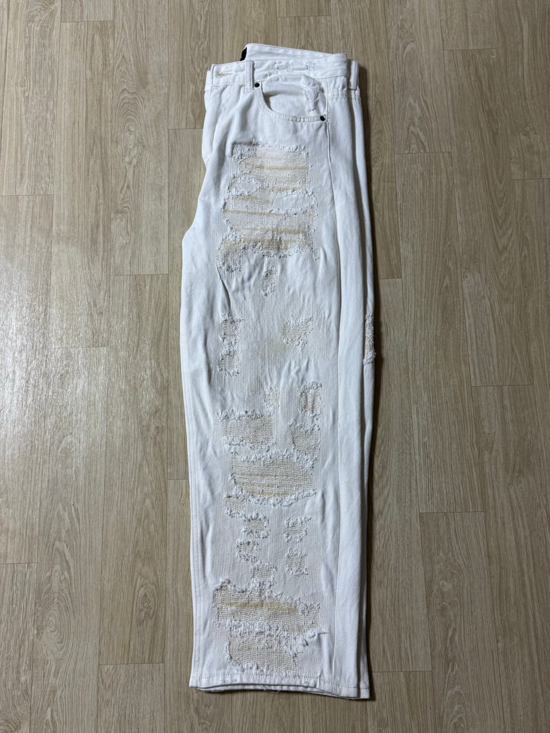 페이탈리즘 디스트로이드 화이트 팬츠 상품이미지3