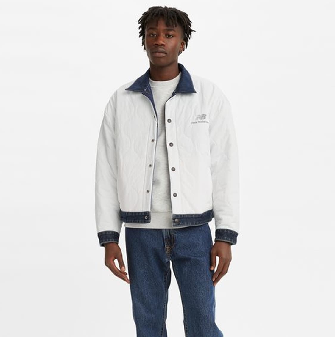 뉴발란스x리바이스 리버시블 패디드 자켓 S 상태 최상 상품이미지1