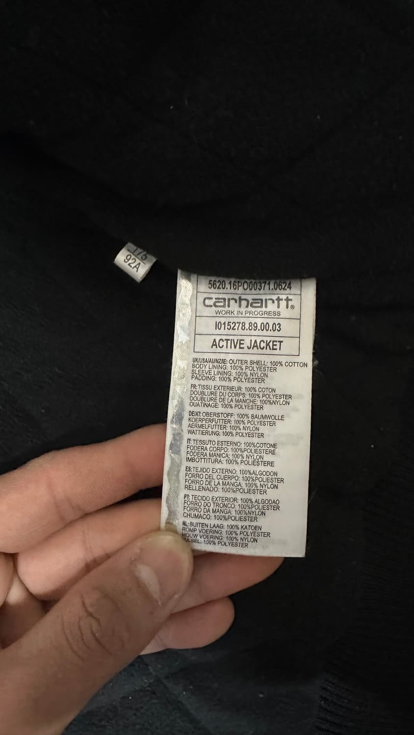 칼하트 액티브 자켓 블랙 M 상품이미지4