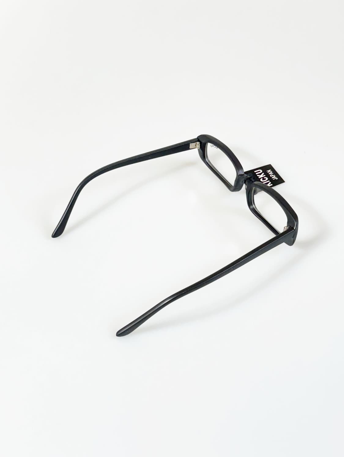 90s KICKU JAPAN 맷블랙 뿔테 스퀘어 빈티지 안경 상품이미지4