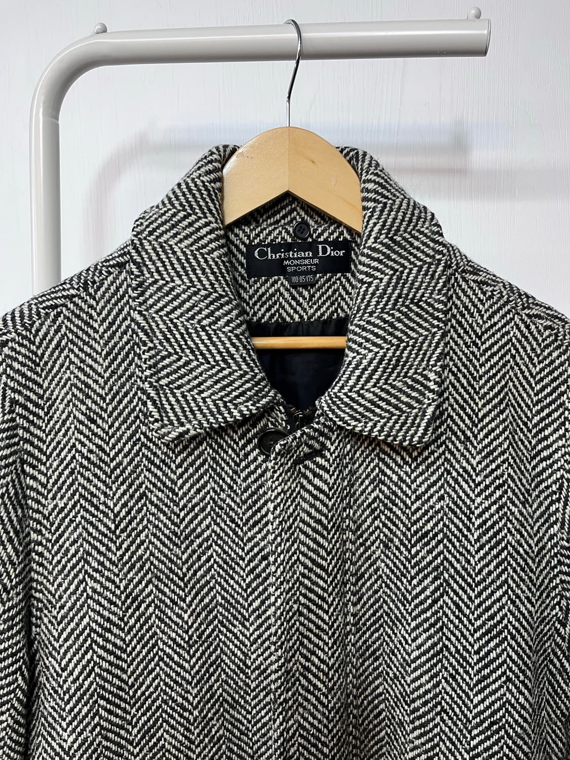 크리스챤 디올 헤링본 패턴 울 하프코트 상품이미지3