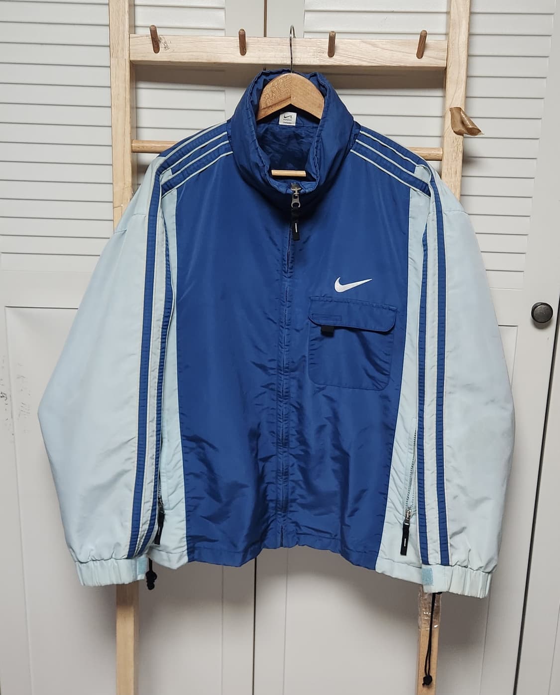 XL 나이키 90s 빅로고 올드스쿨 스카이블루 바람막이 자켓 상품이미지1