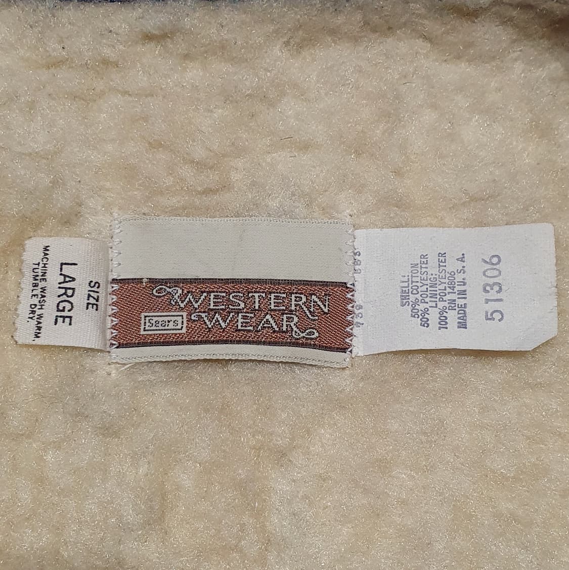 70s sears 시어스 웨스턴 시어링 데님 베스트 L (105) 상품이미지6