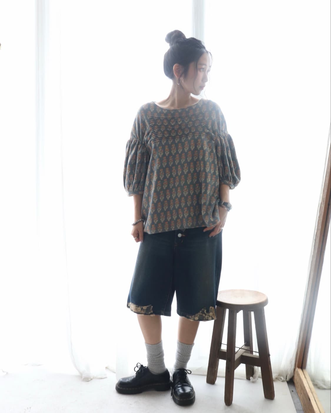 [Kapital] Floral Cashmere-Blend Blouse 상품이미지2