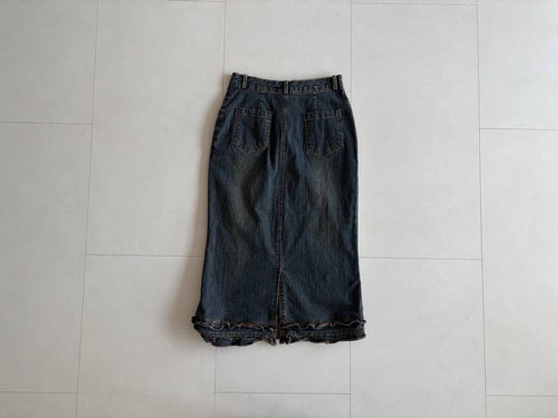 ruffle hem denim skirt 상품이미지4