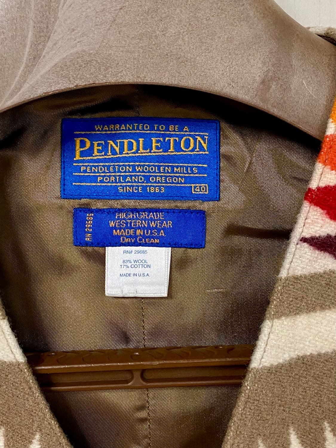 펜들턴 네이티브 웨스턴 울 베스트 상품이미지2