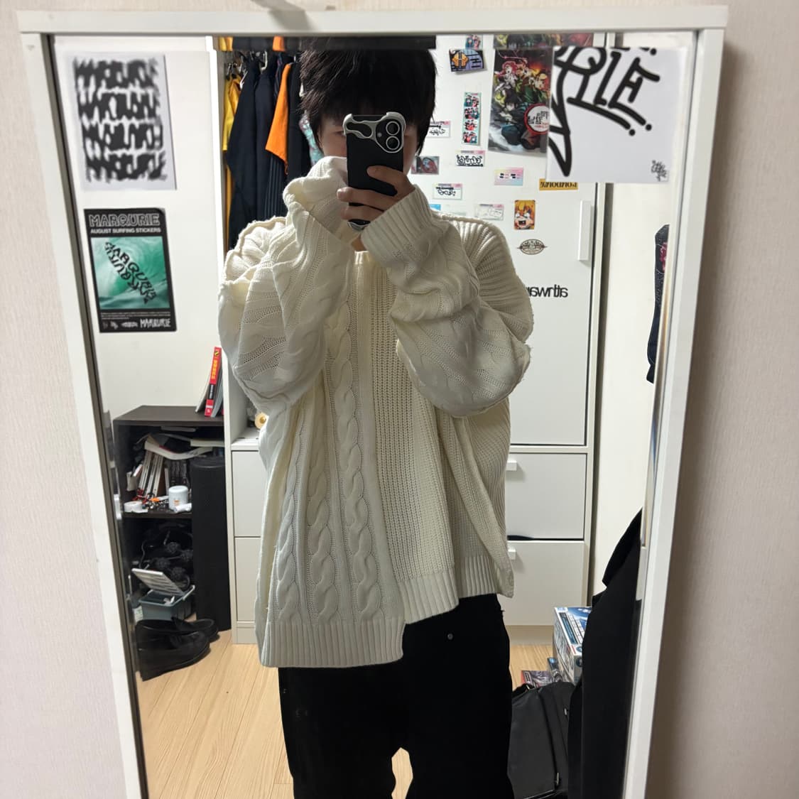 SECL 슈퍼 오버 언발란스 니트 상품이미지3