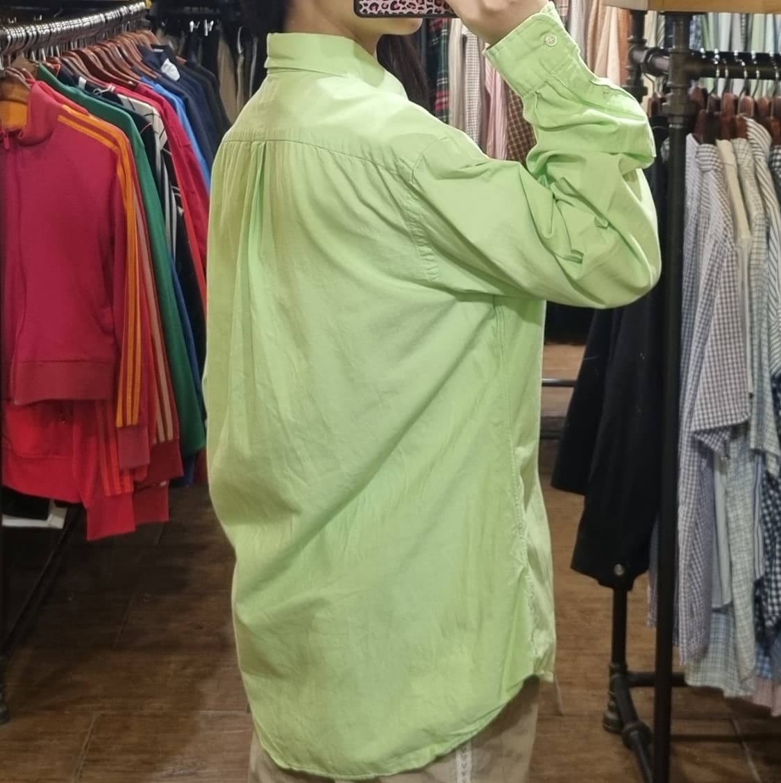 [Hi] polo 폴로 긴팔 셔츠  라이트그린 상품이미지5