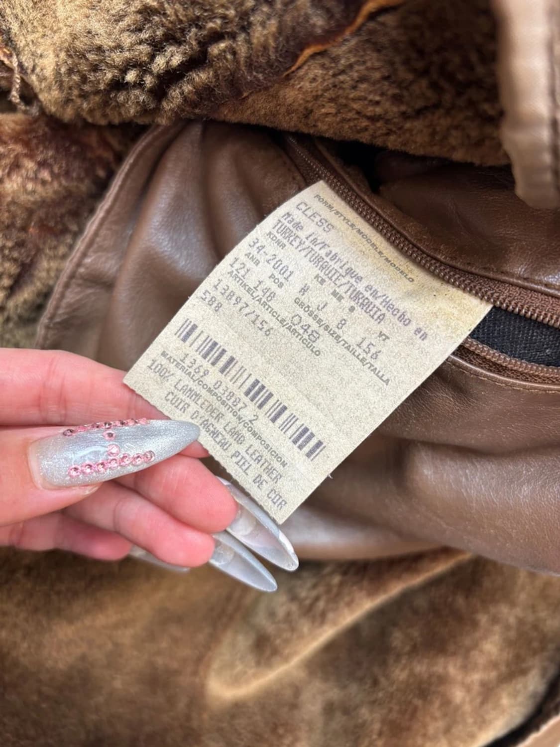 휴고보스 00's 양가죽 무스탕 롱 코트 pn6163 상품이미지9