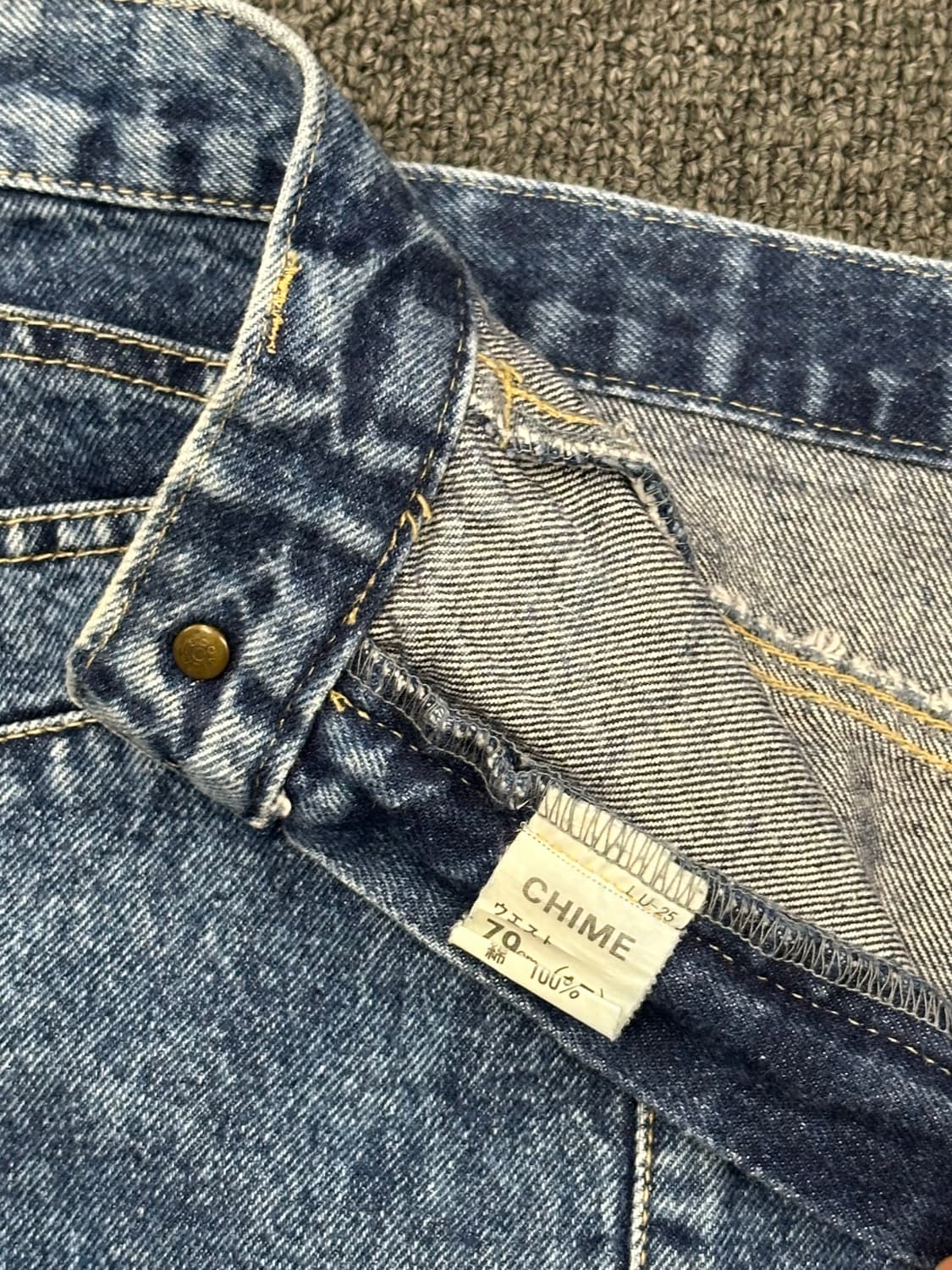 OS)Japanese vintage 데님 미디 스커트 상품이미지3