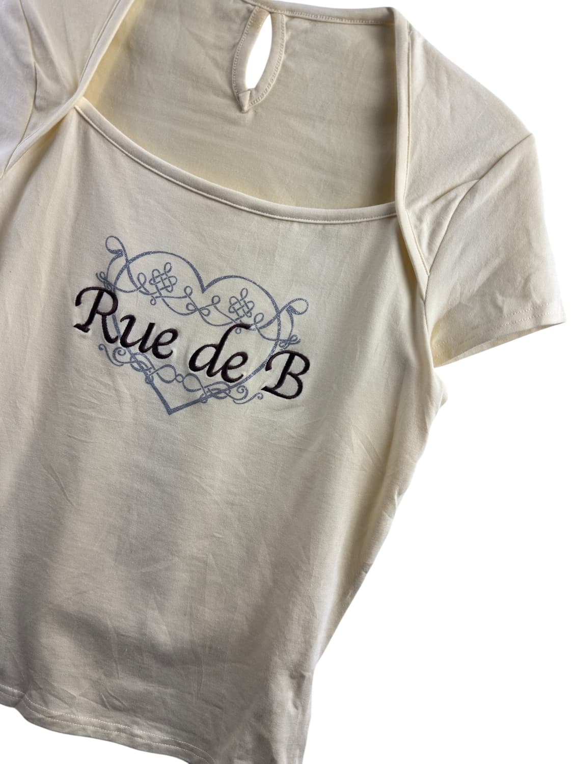 JPN RUE DE B 파스텔옐로우 Y2K 딱붙슬리브425 상품이미지3