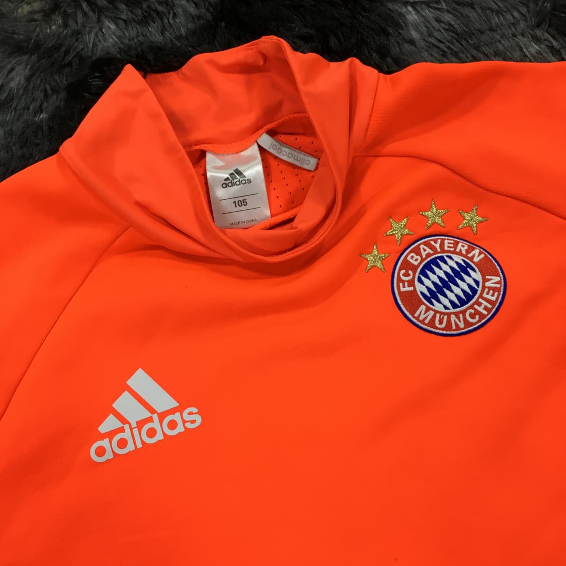 투티/A4 아디다스 뮌헨 FC BAYERN 주황 레이어드 긴팔티 상품이미지2