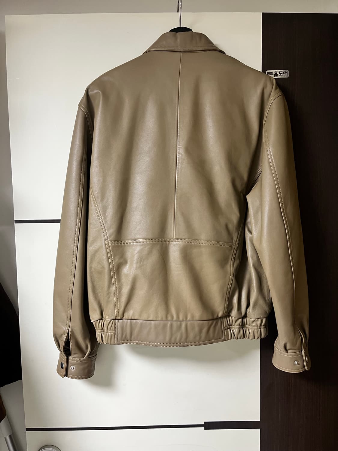 선플라워 90s 레더 봄버 자켓 상품이미지4