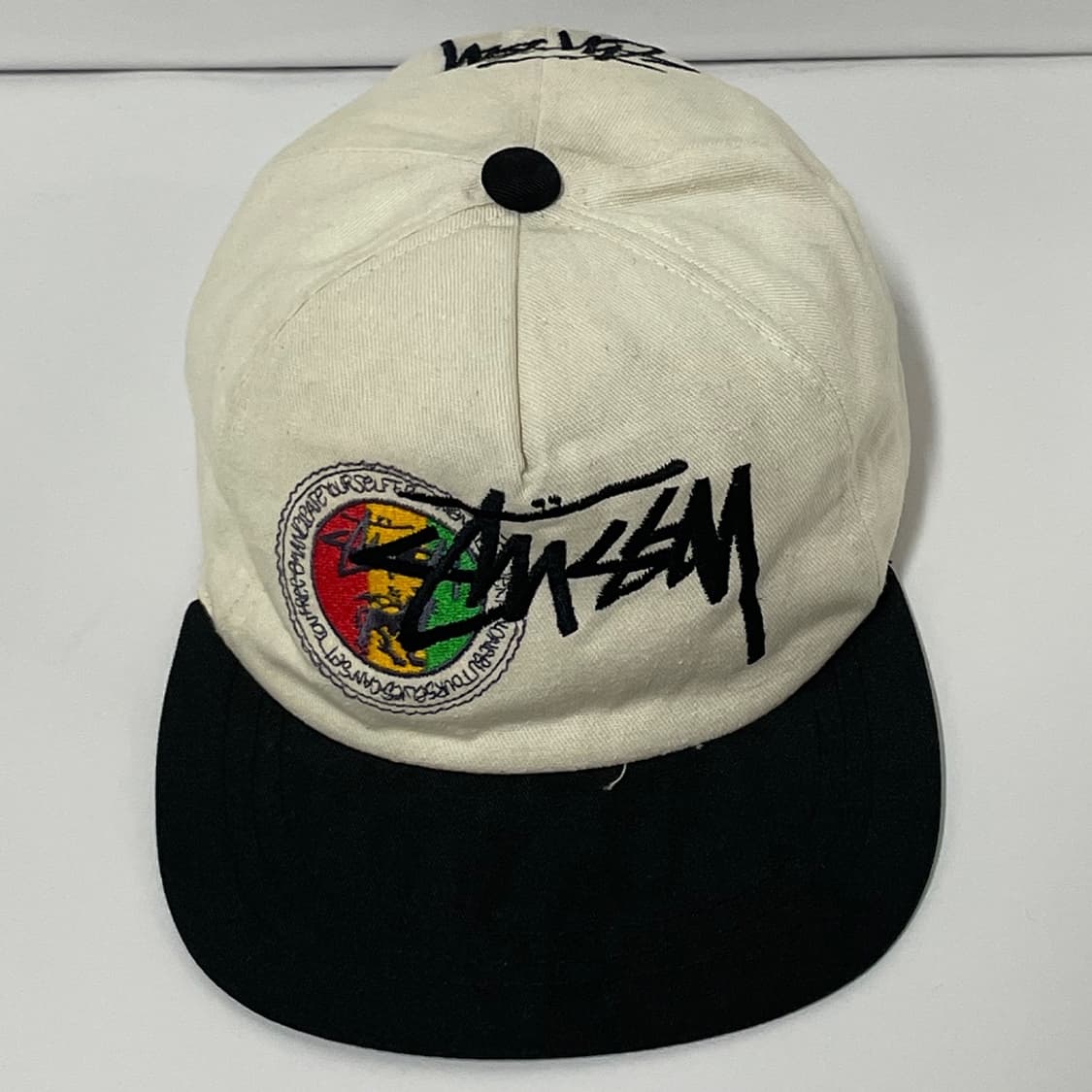 80s Stussy Rasta logo two-tone cap  상품이미지1