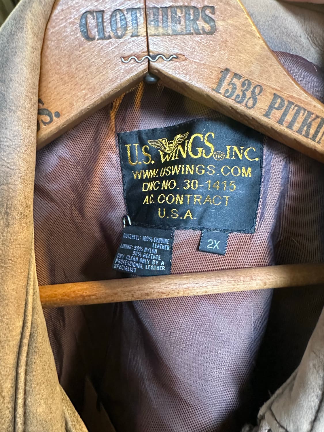 Us Wings 헤비 리얼 레더 A-2 플라이트 자켓 상품이미지9