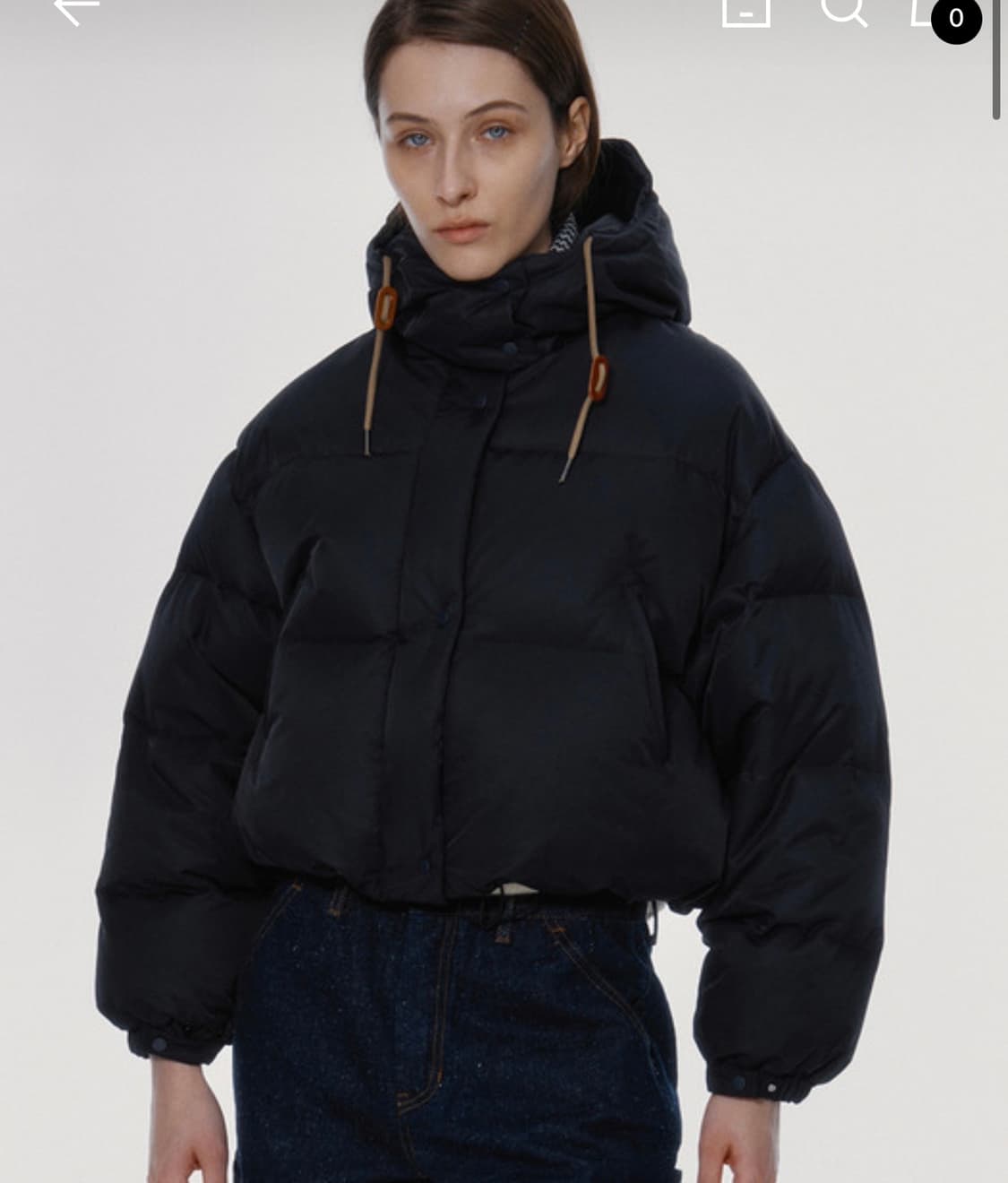 (베이지)낫띵리튼 Pebble cropped puffer 패딩 상품이미지1