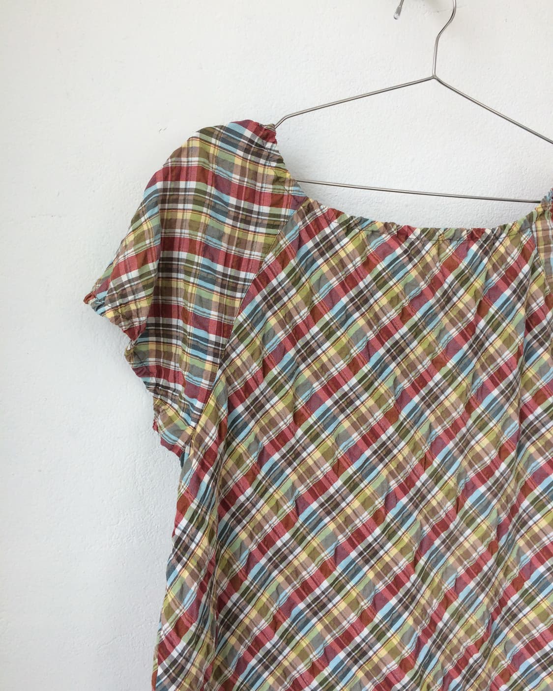 Check pattern blouse 상품이미지4