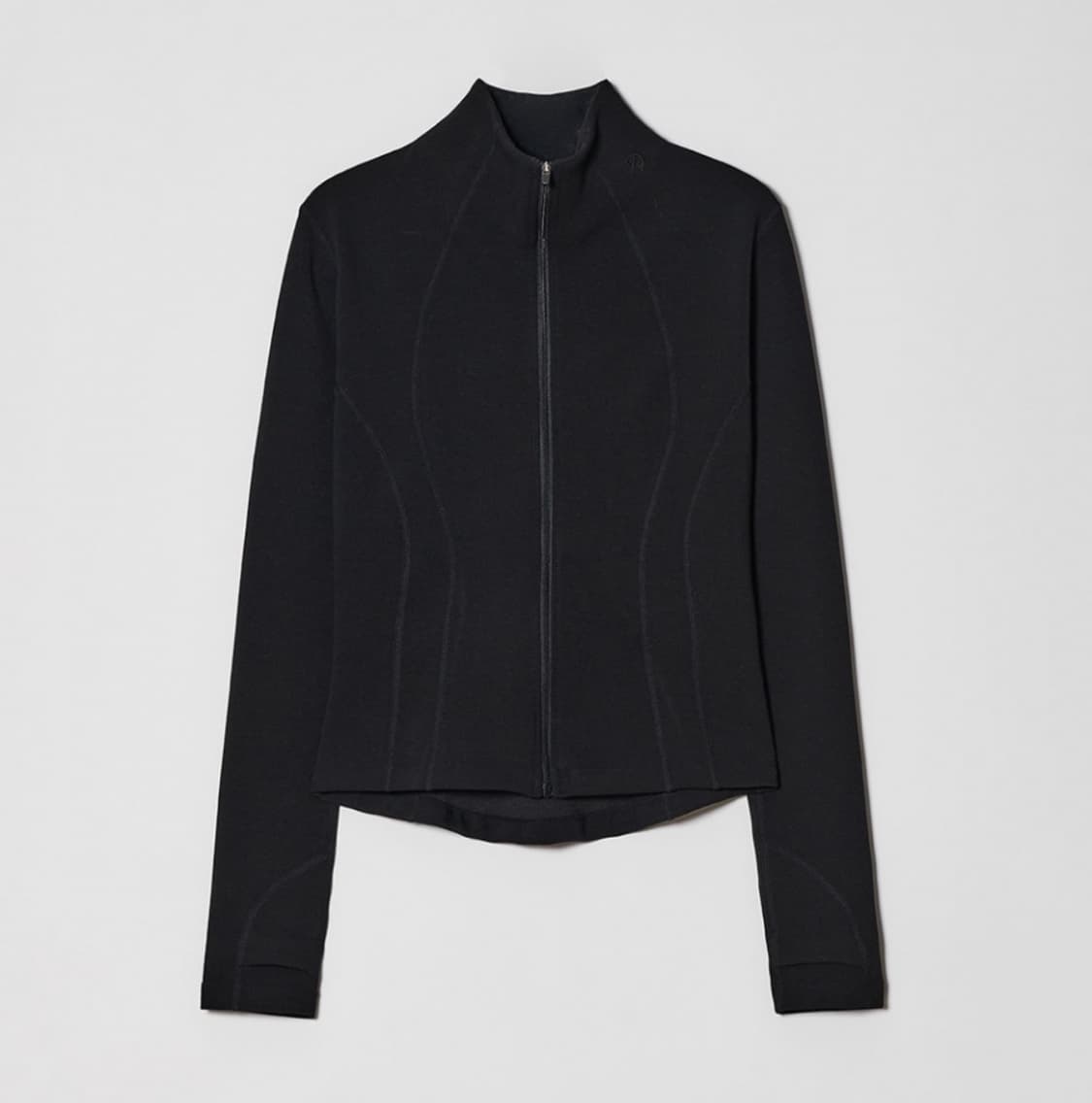 다이애그널 스트레치 슬림 라인 집업 블랙 상품이미지5