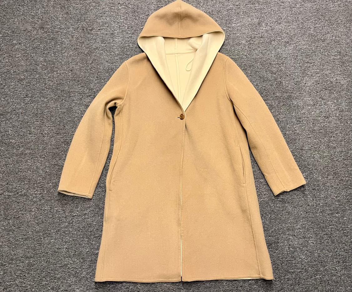 [55] 유니클로 원버튼 후드 코트 M  상품이미지1