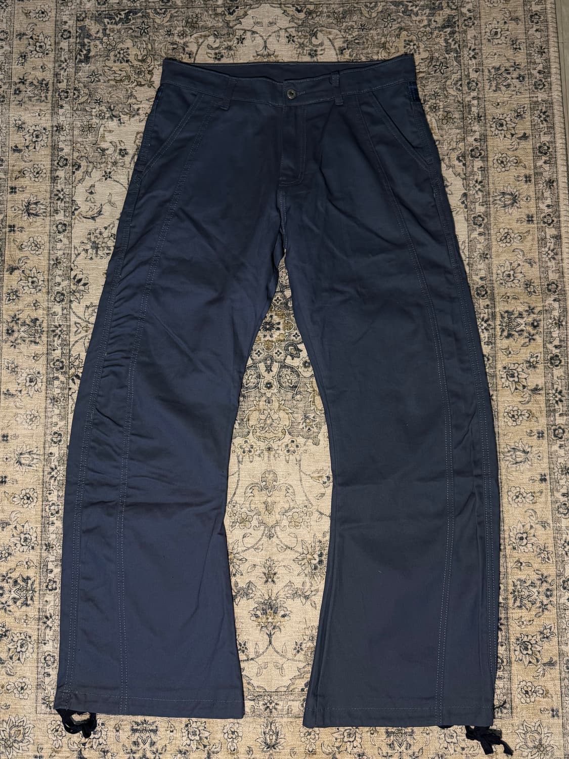 Back check blue cotton pants  상품이미지9