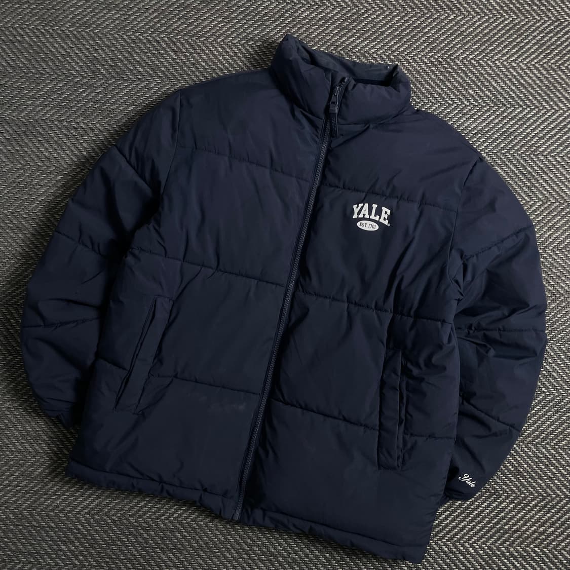 YALE 예일 로고 베이직 푸퍼 패딩y 4989 상품이미지1