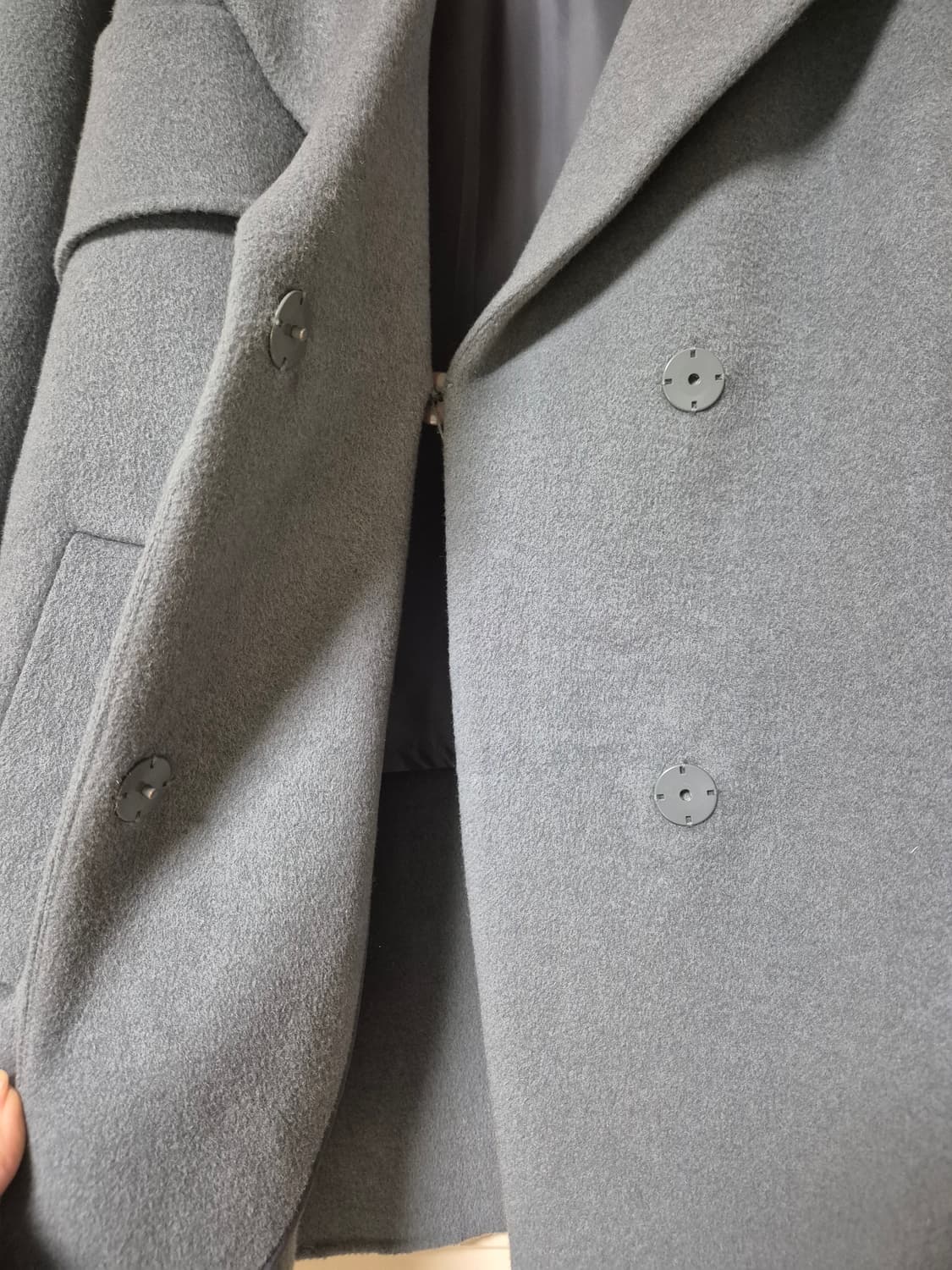 THE IZZAT 캐시미어 혼방 하프코트 상품이미지7