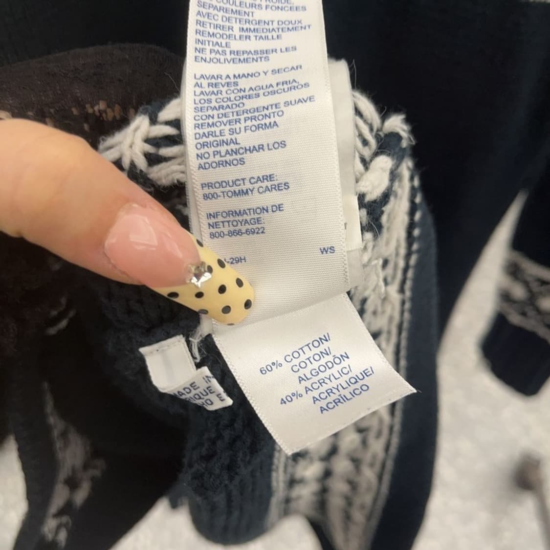 타미힐피거 여리 슬림핏 노르딕 스노우 니트 롱 가디건 S C09617 상품이미지6