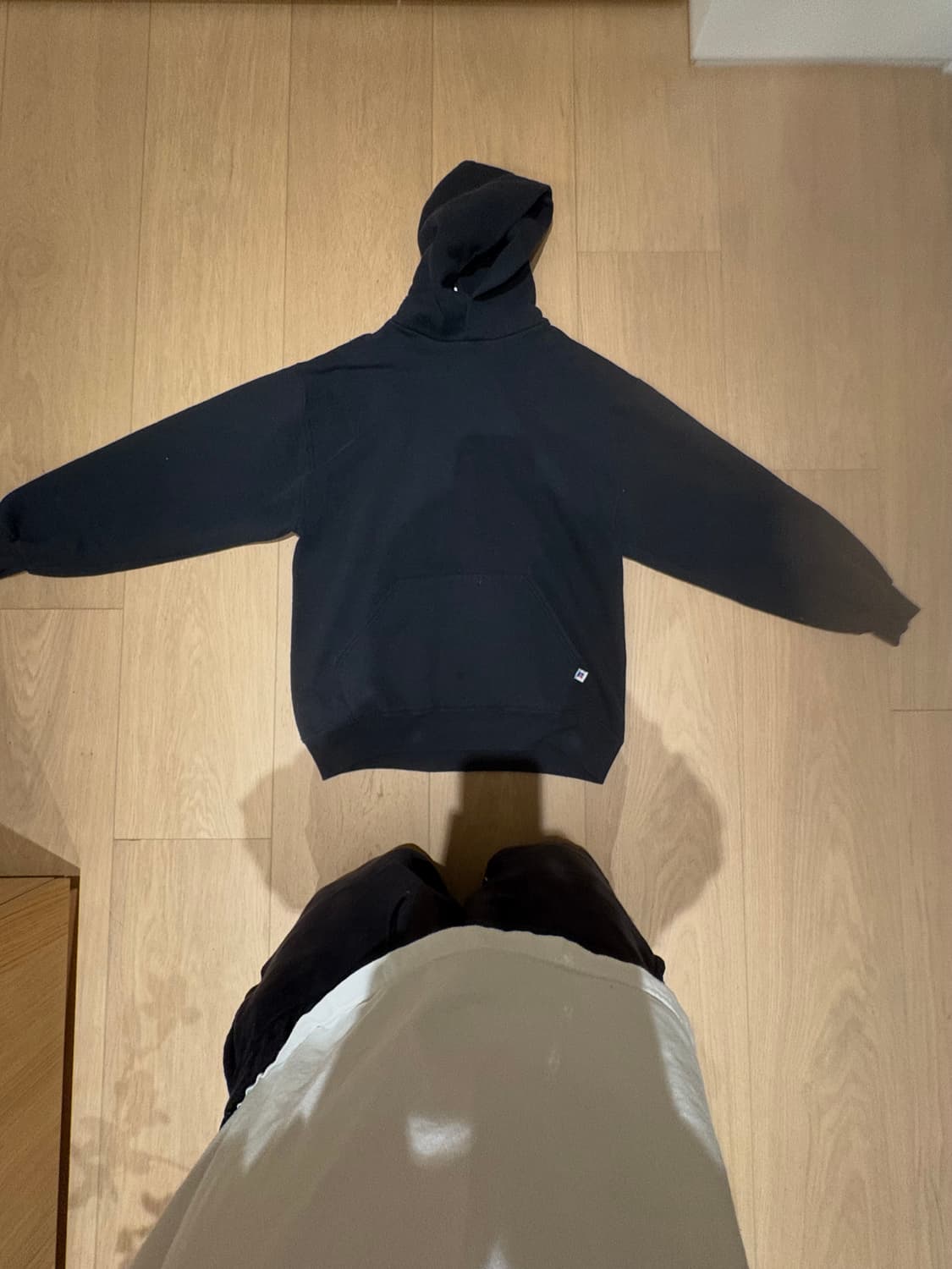 90s 러셀 후드 블랙 made in usa 상품이미지2