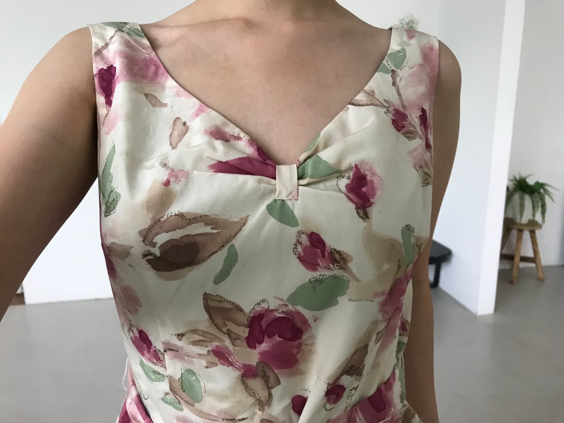 vintage flower pattern one-piece 상품이미지6