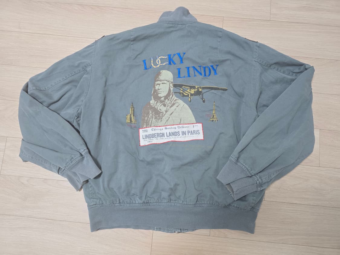 아비렉스 AVIREX MA-1 럭키 린디 린드버그 코튼 봄버 자켓  L 상품이미지8
