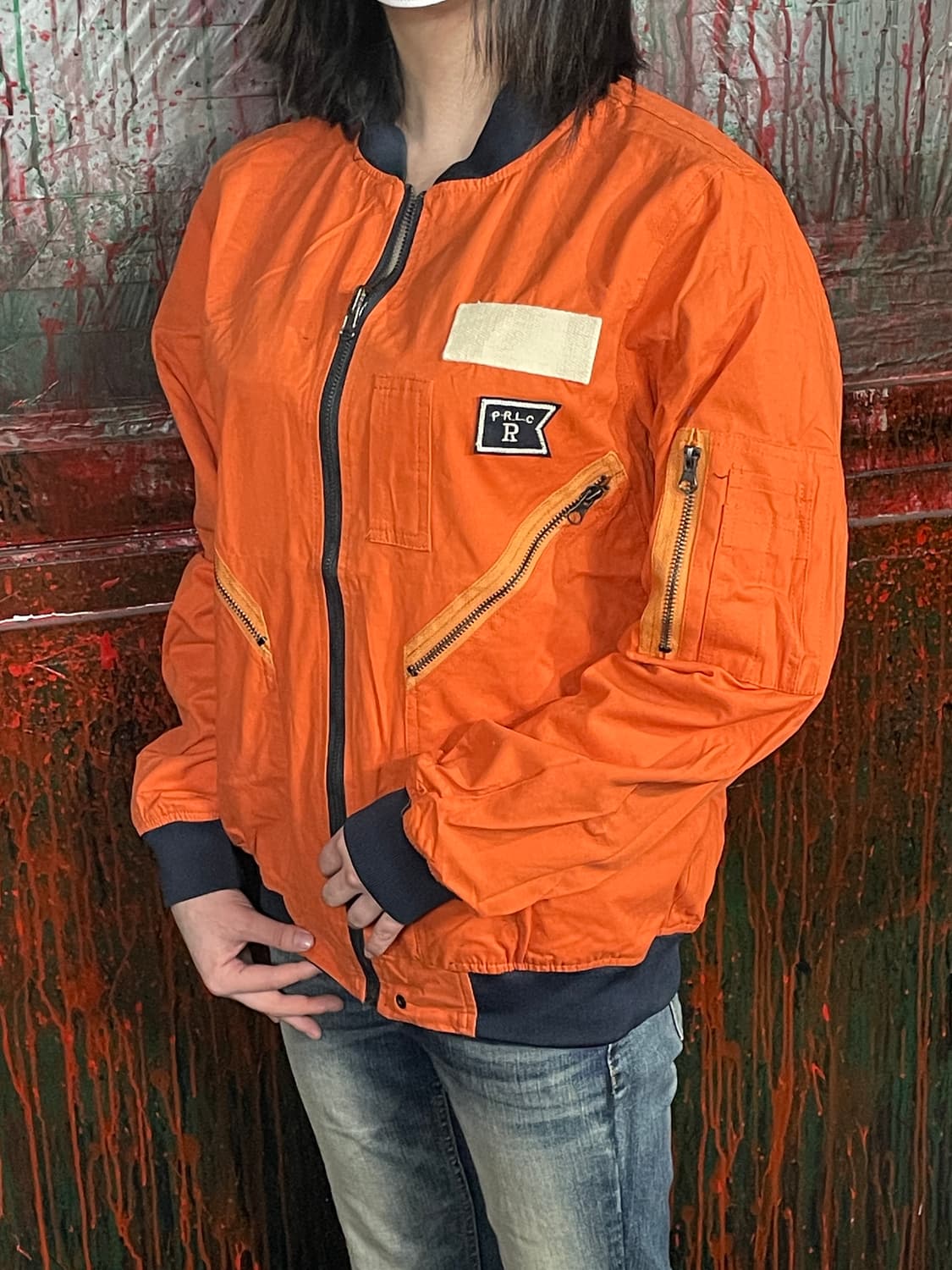 일본 빈티지 KILL CITY 리버시블 스카잔 마원 ma-1 자켓 M 상품이미지5