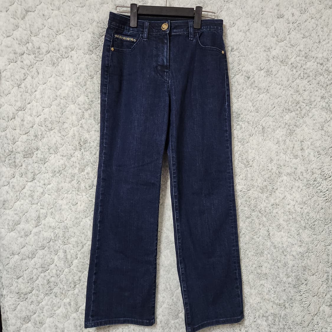 H613 [28] 칼라거펠트 밴딩 데님 청바지 상품이미지1