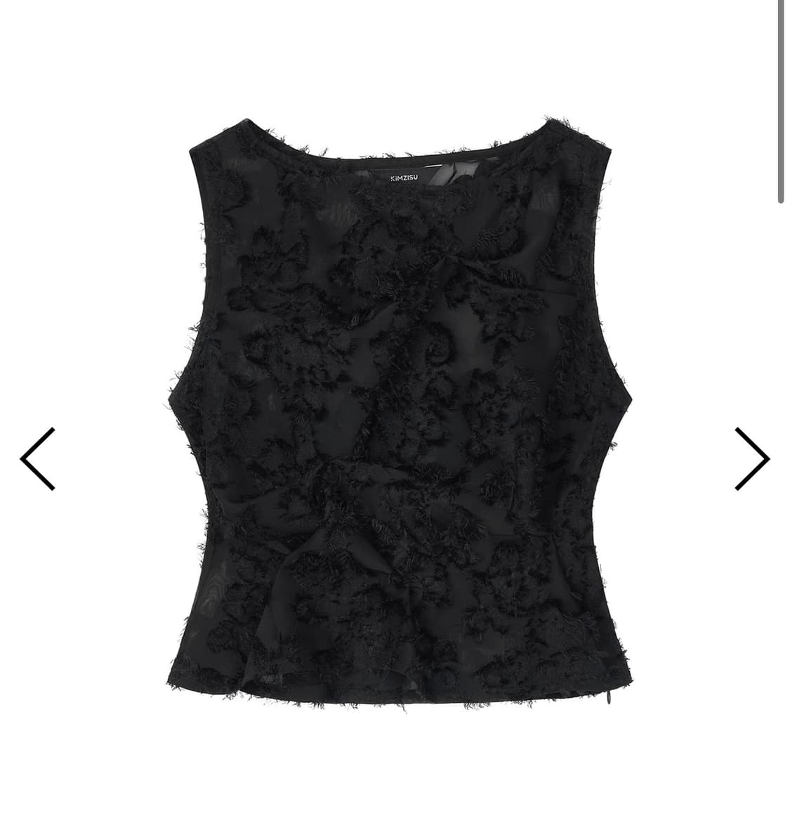 킴지수 Pinched Sleeveless_SHEER BLACK 상품이미지3
