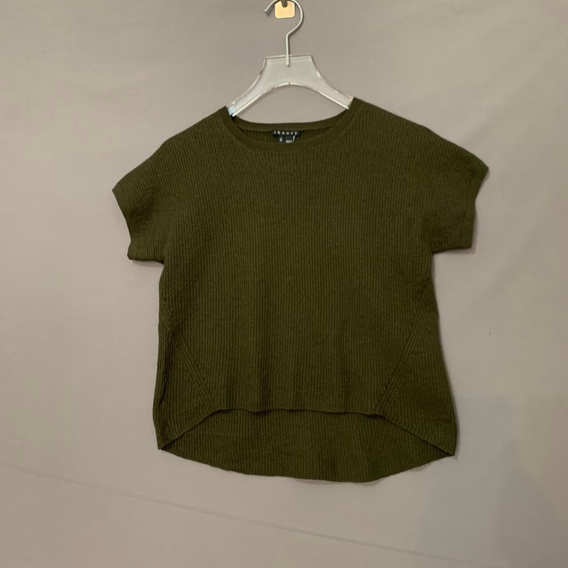S THEORY 띠어리 메리노울 골지 반팔 니트 상품이미지1