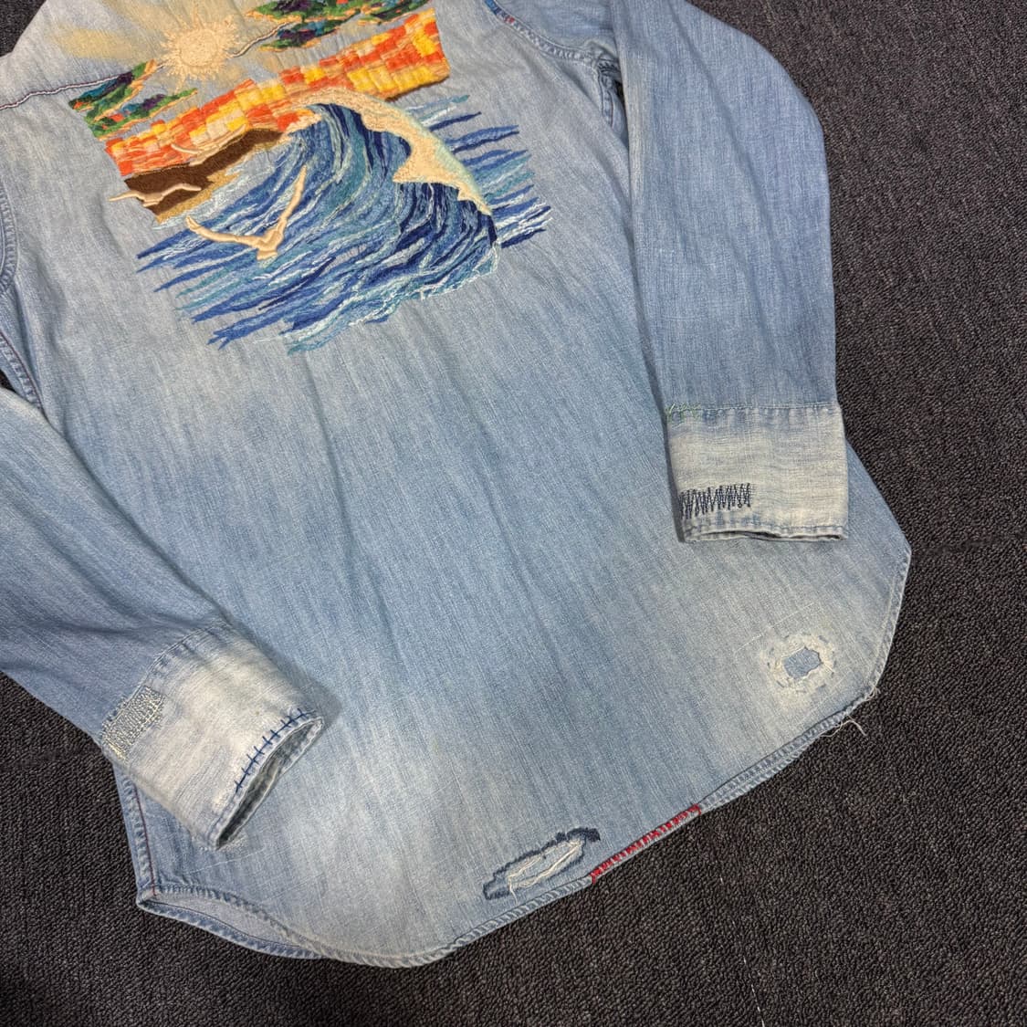 폴로 랄프로렌 해변 자수 웨스턴 셔츠 상품이미지3