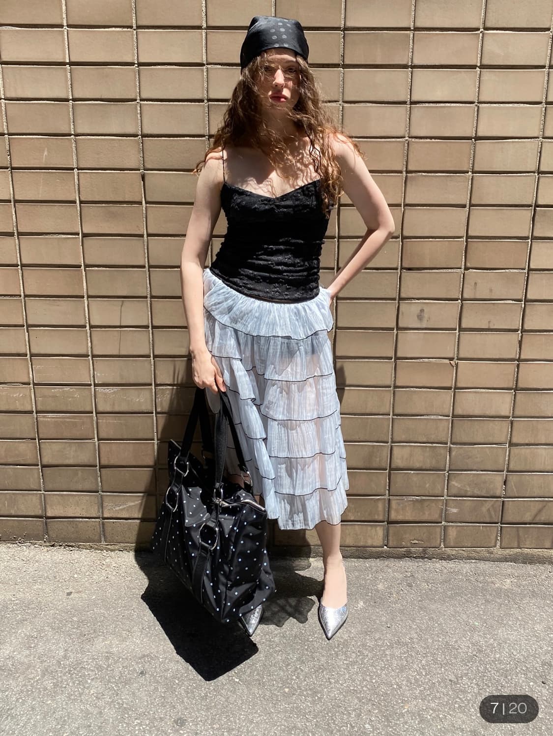 루즈슬립오버 Noir Tiered Skirt *Foggy Baby 상품이미지5