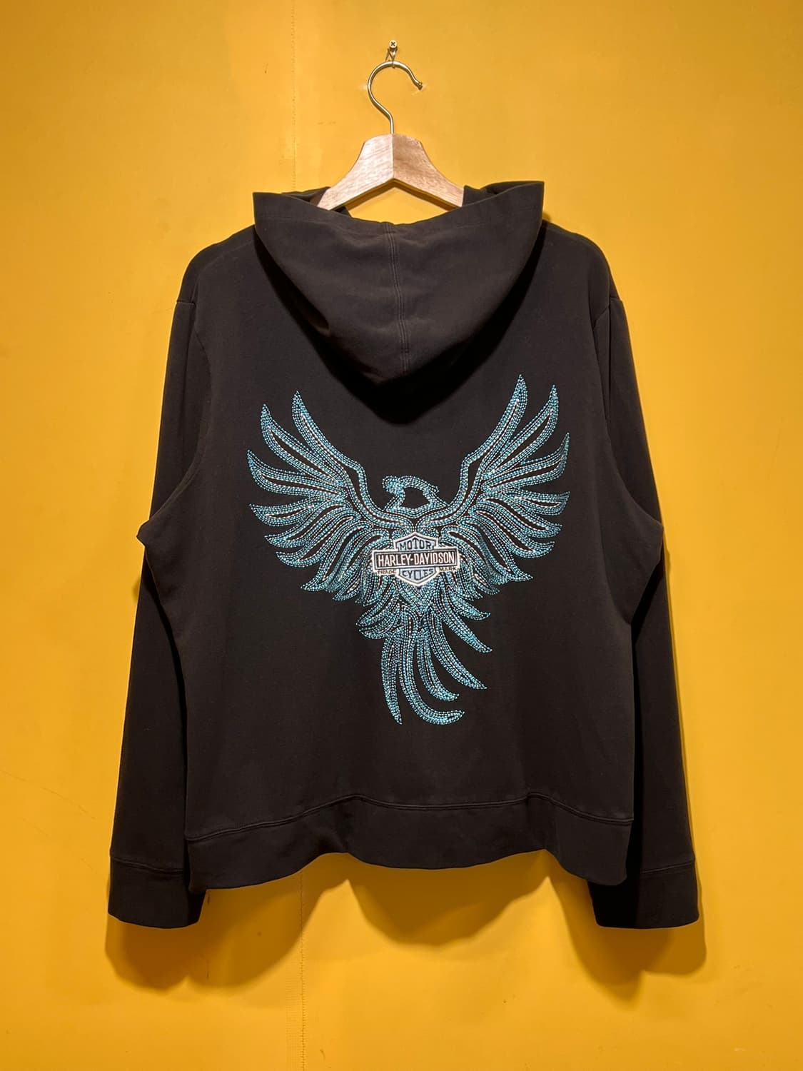 07SS [여성2XL] 할리데이비슨 라인스톤 이글 윙 자수 풀집업 후디 상품이미지1