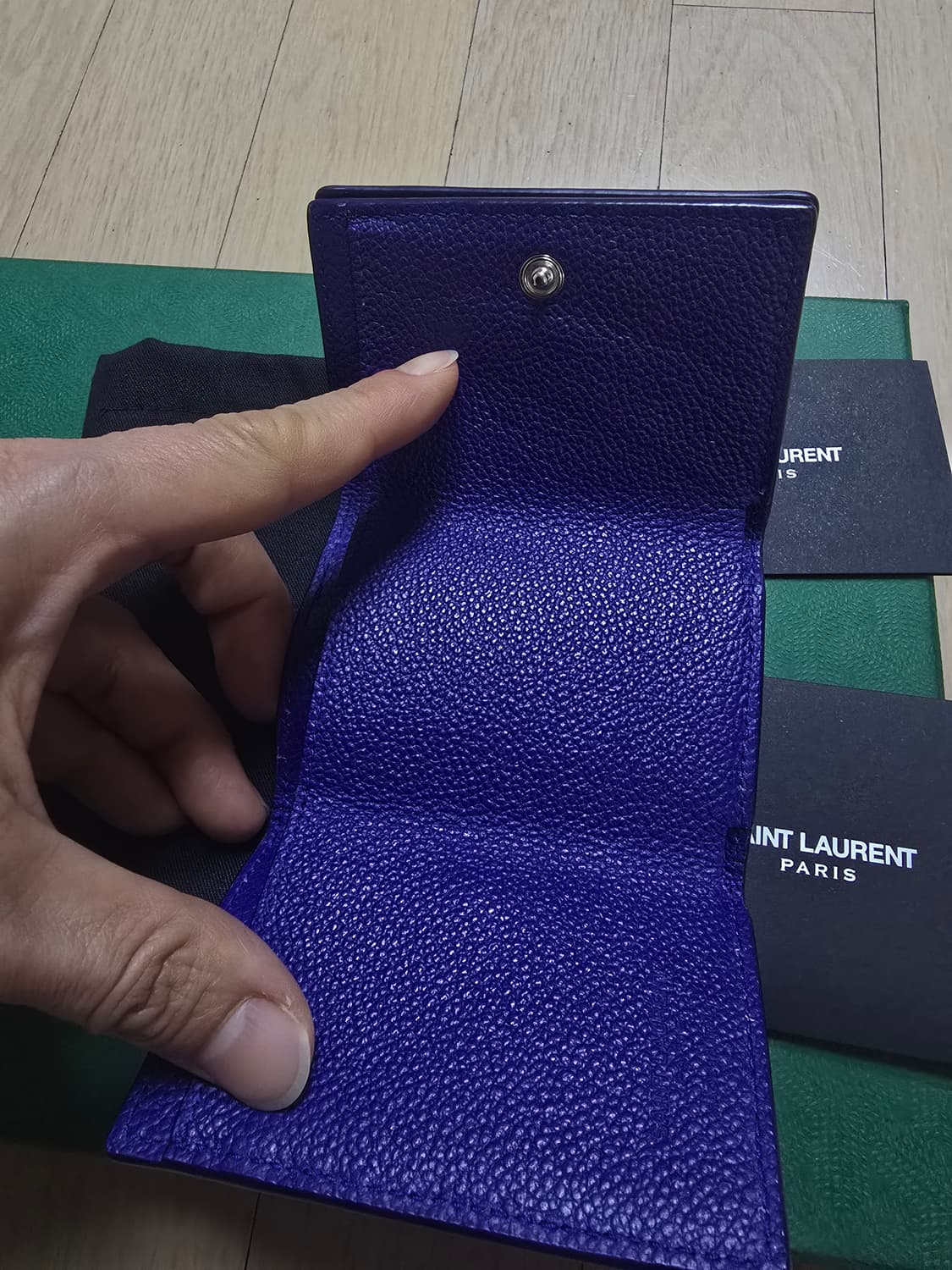 (점품)생로랑 미니 지갑 풀박스 상품이미지4