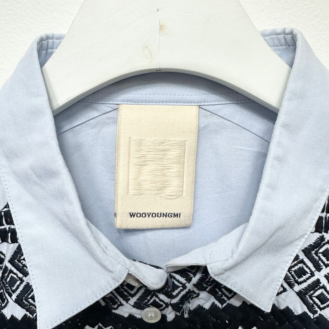 우영미 자카드 배색 셔츠 상품이미지3