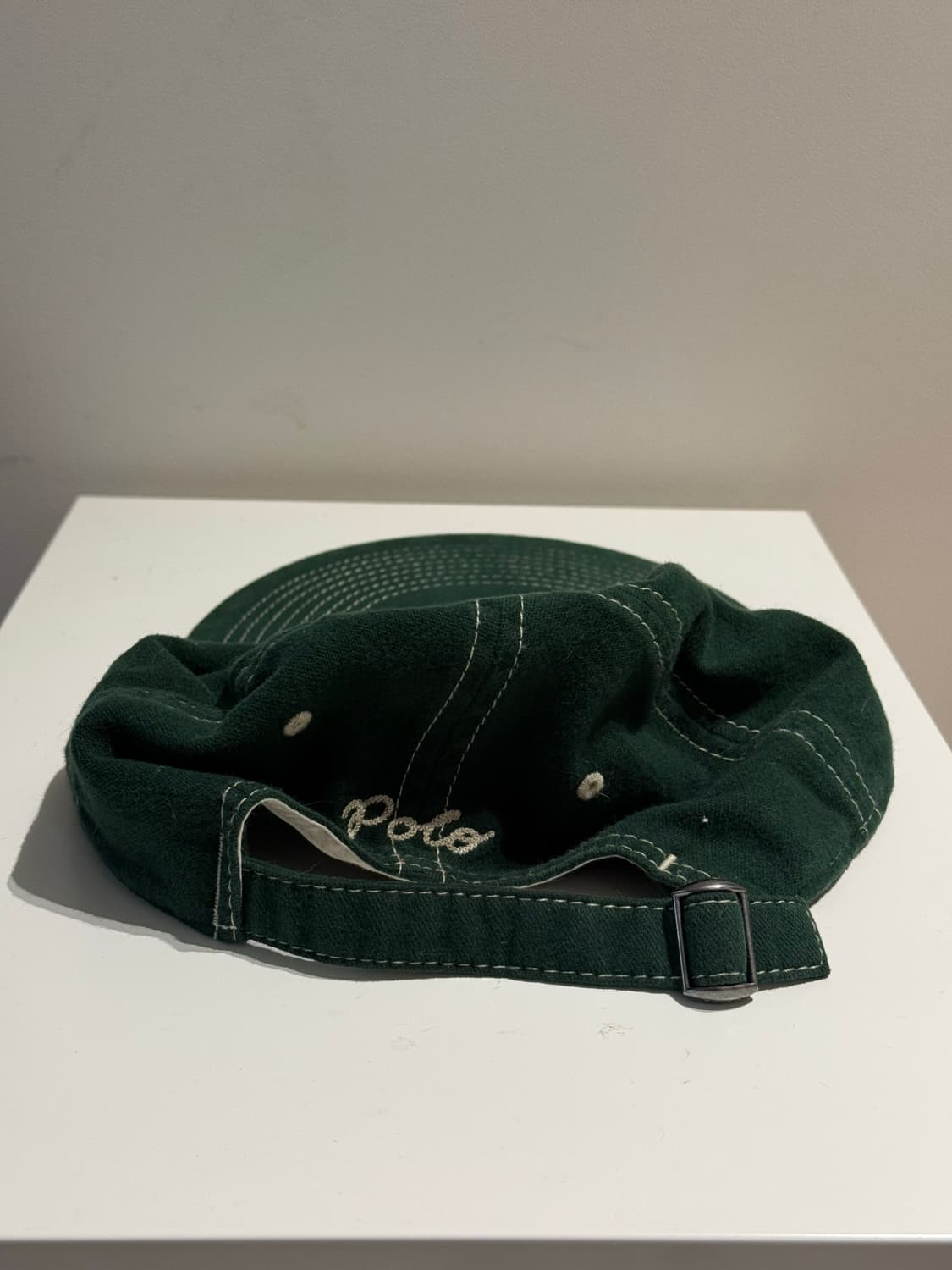 폴로랄프로렌 샤모아 볼캡 그린 상품이미지2
