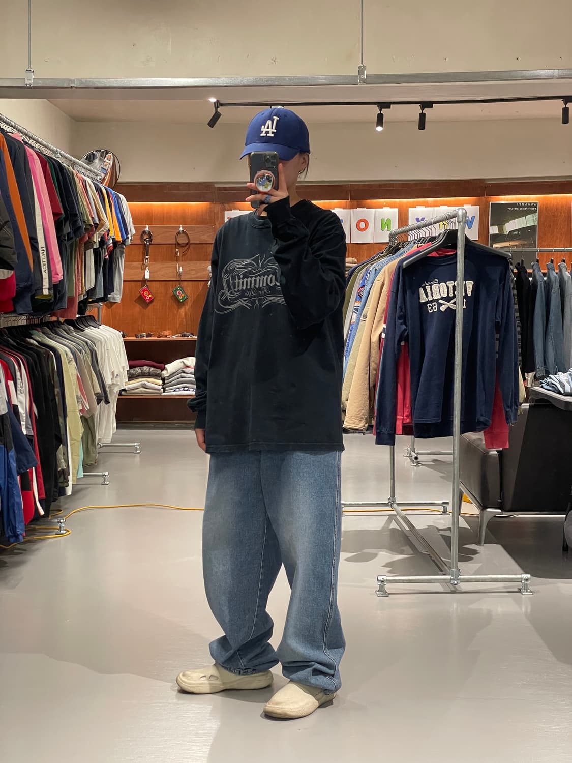 빈티지 롱슬리브 티셔츠(블랙)   상품이미지4