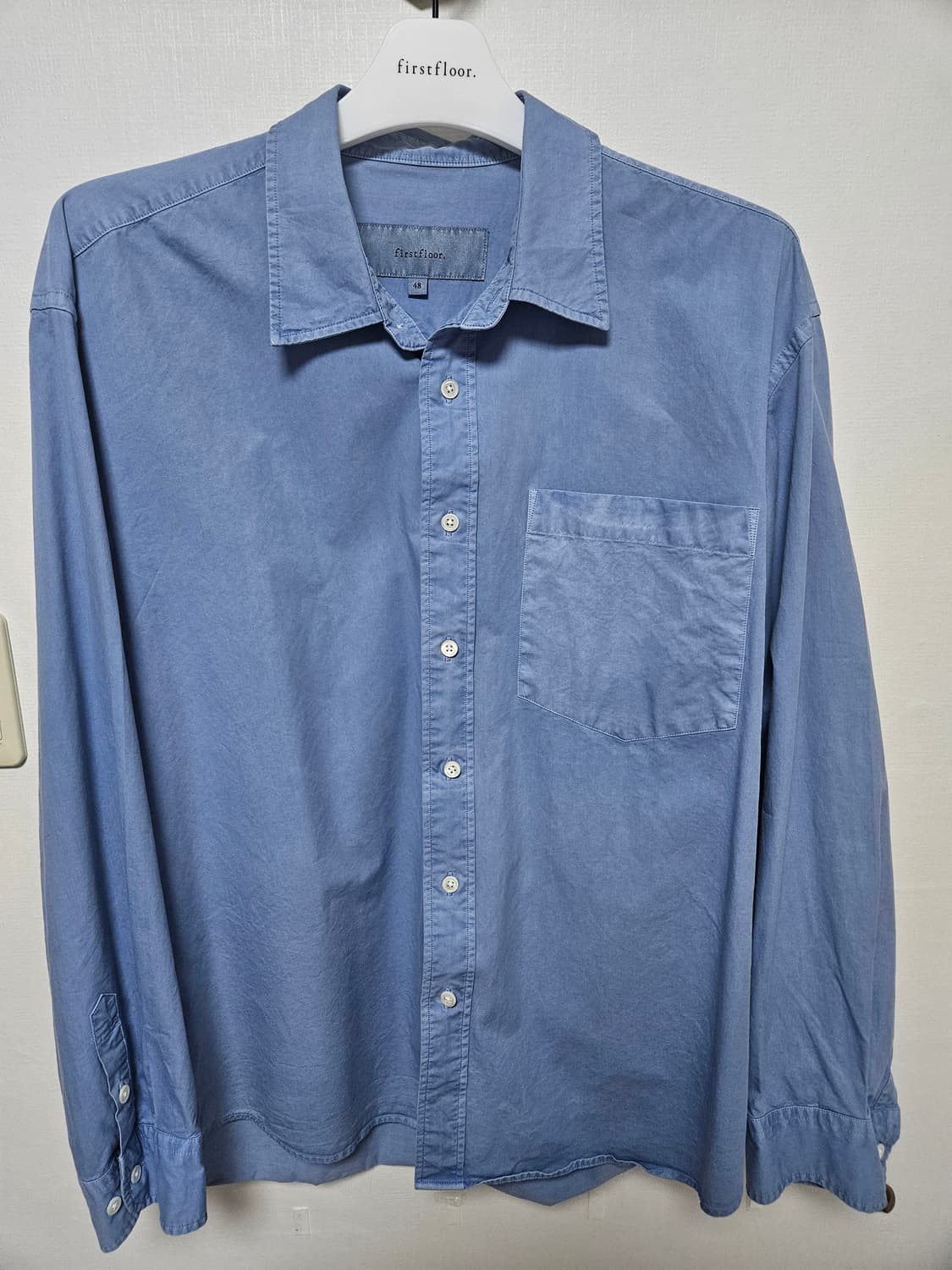 [48] 퍼스트플로어 다이드클래식 셔츠 삭스블루 상품이미지1